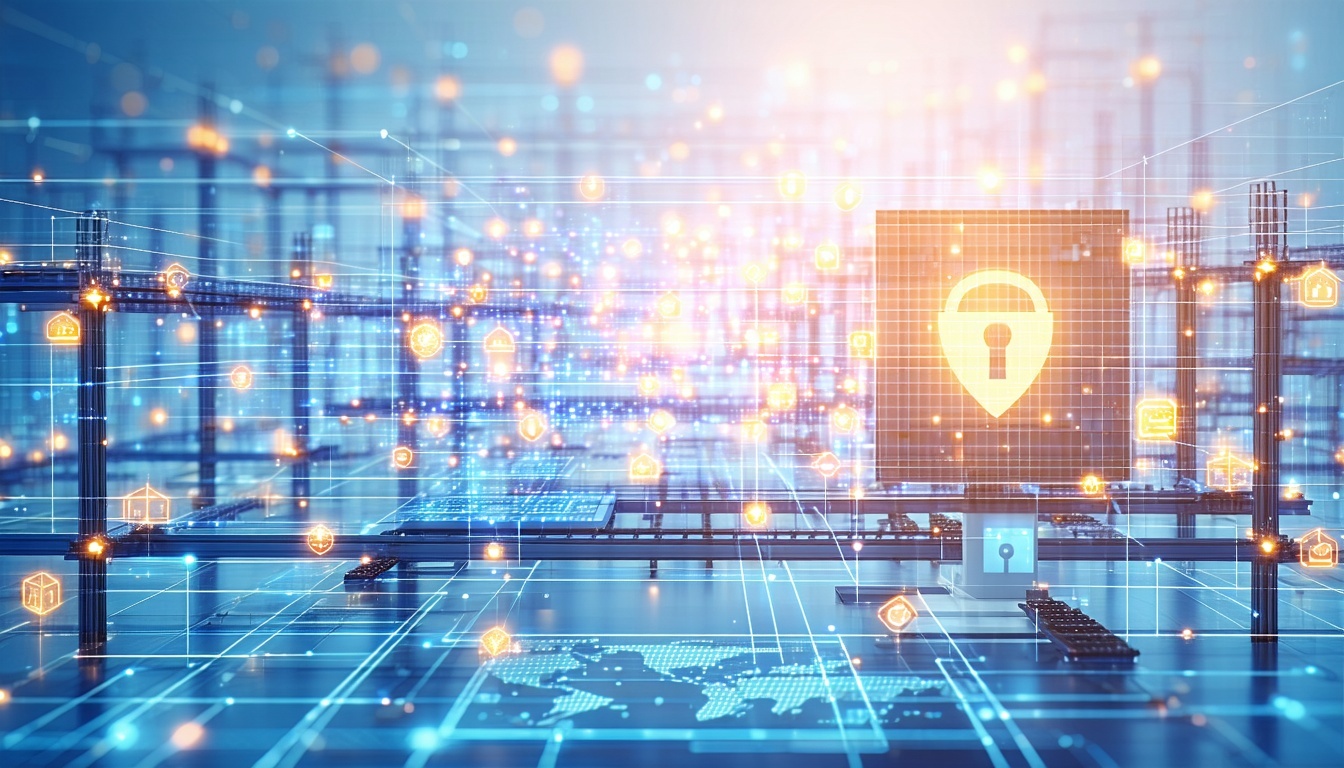 Secure network infrastructure illustration